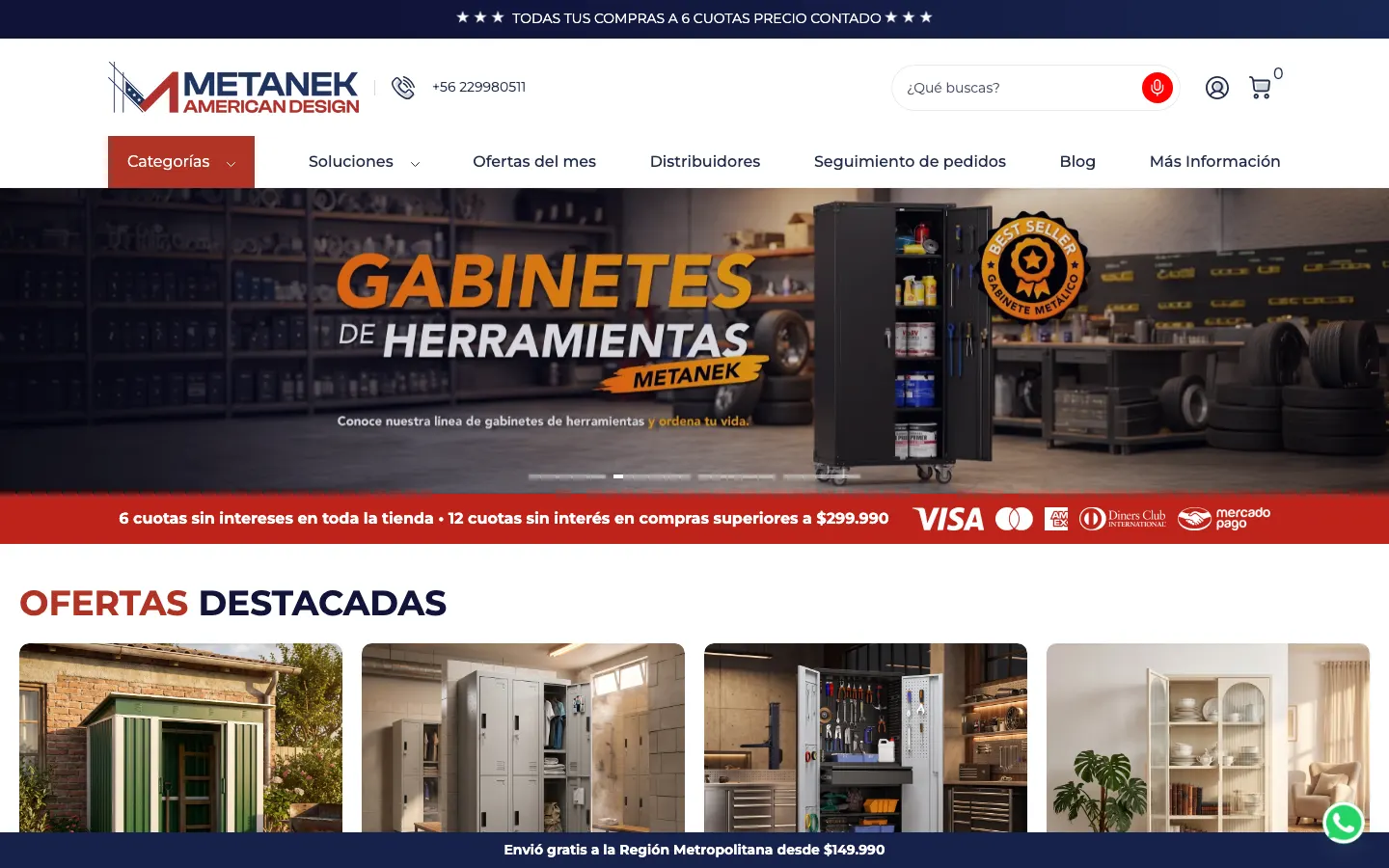 Portada actual de metanek.cl en escritorio
